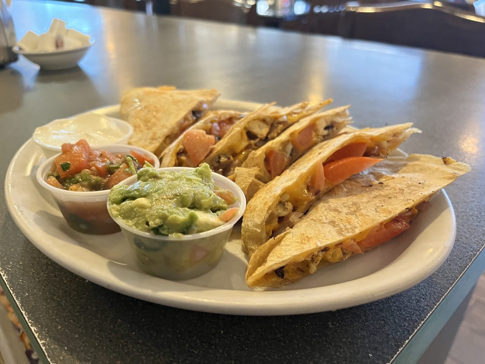 Tacos with fresh guacamole and salsa at M&M Restaurant & Lounge