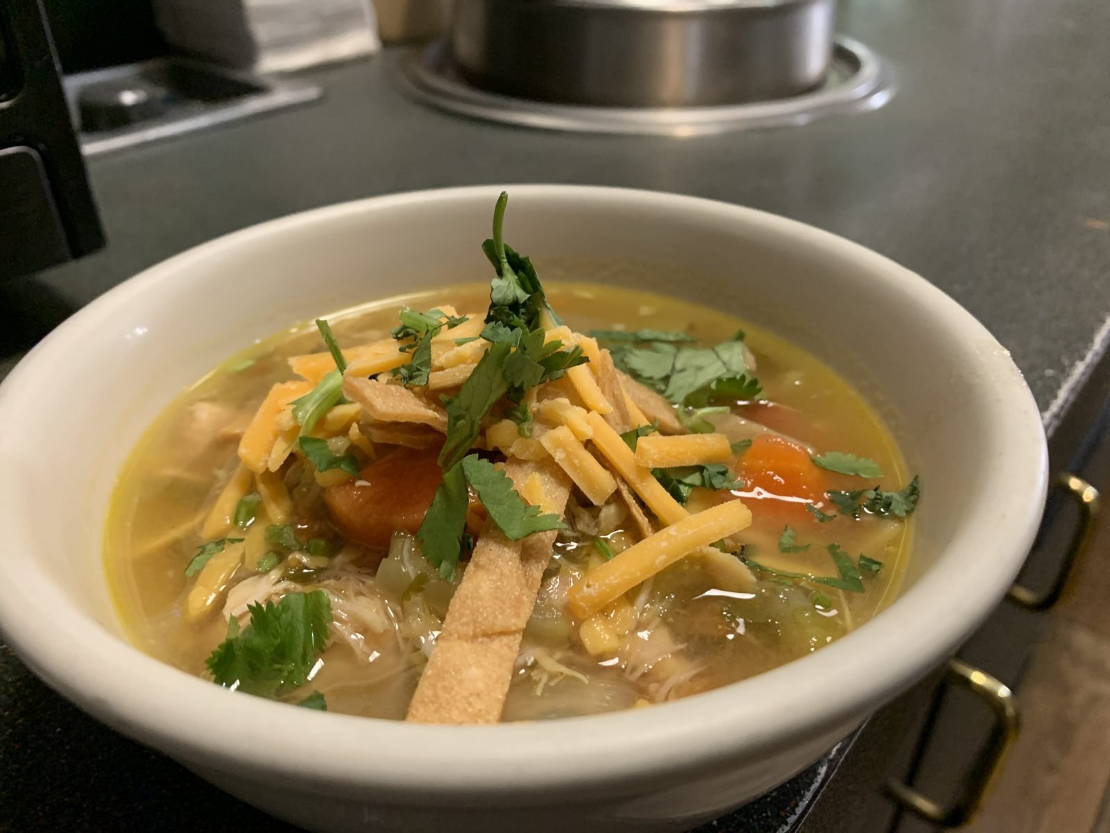 Bowl of tortilla soup